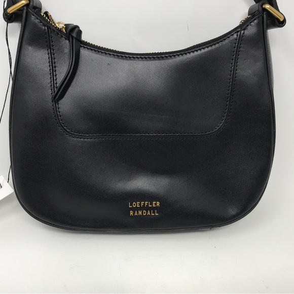 Loeffler Randall Greta Leather Shoulder Bag, Size M - Black/Gold Women's - Picture 9 of 16